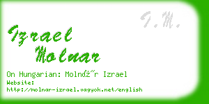 izrael molnar business card